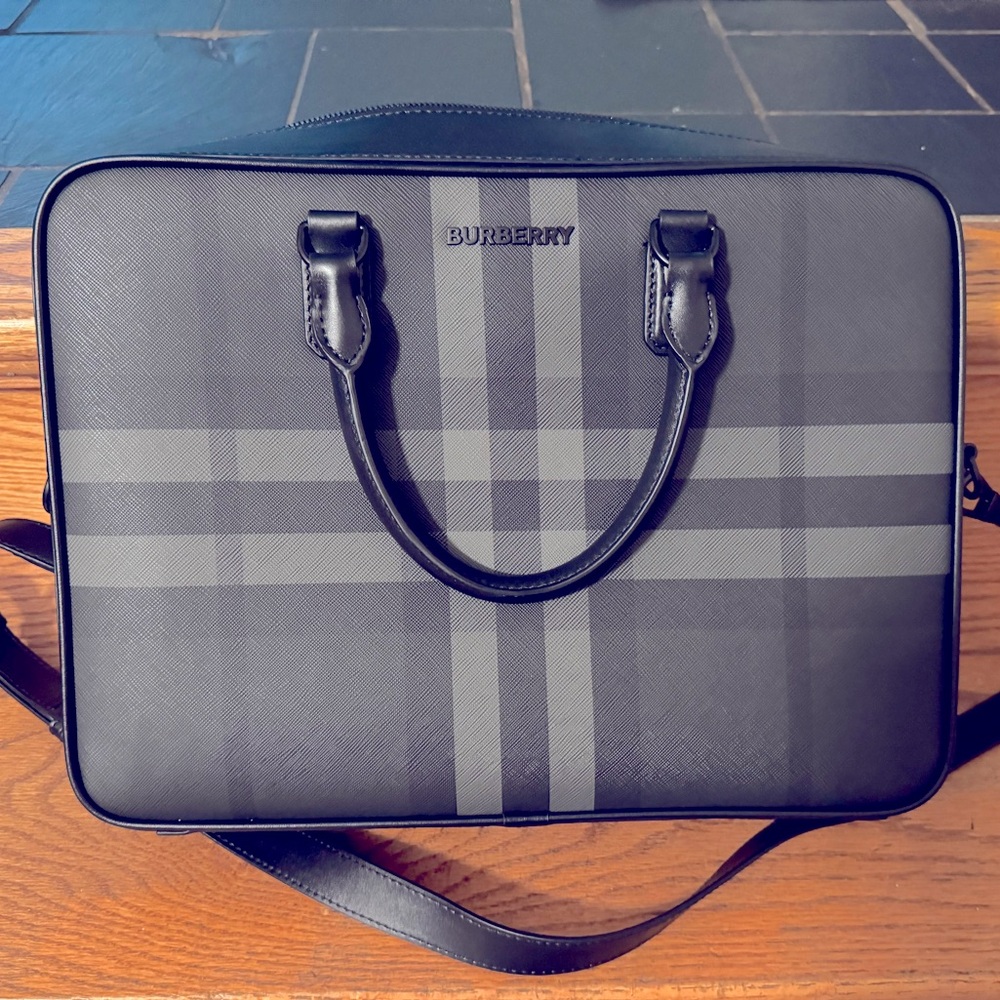Burberry Ainsworth Briefcase Price Charcoal